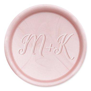 Monogram Initial Pearl Pink Wax Seal Sticker
