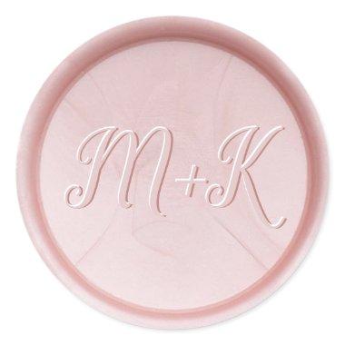 Monogram Initial Pearl Pink Wax Seal Sticker