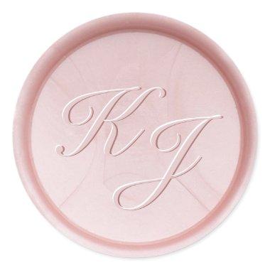 Monogram Initial Pearl Pink Wax Seal Sticker