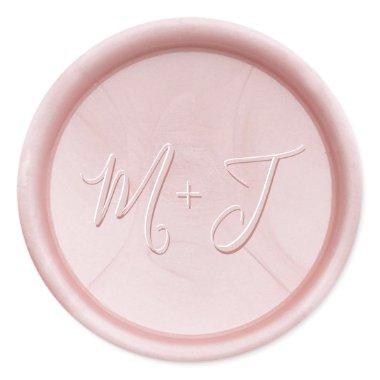 Monogram Initial Pearl Pink Wax Seal Sticker