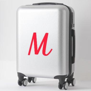 Monogram Initials Red Bold Custom Name Letter Text Sticker