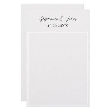 Monogram Name Elegant Simple Minimal Wedding Stationery