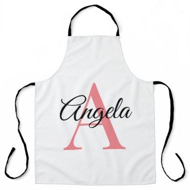 Monogram Personalized Custom Apron - Pink