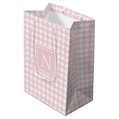 Monogram Pink Houndstooth Check Medium Gift Bag