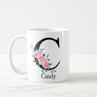 Monogram Watercolor Custom Single Letter C Coffee Coffee Mug