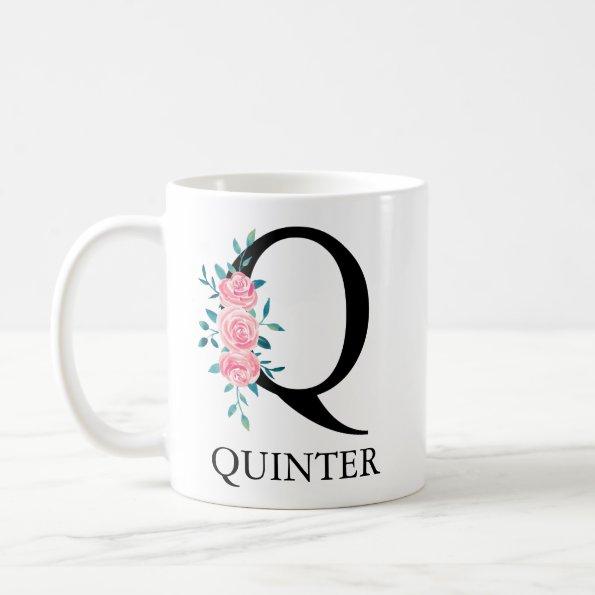 Monogram Watercolor Custom Single Letter Q Coffee Coffee Mug