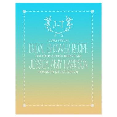 Monogram Wreath Beach Ombre  Divider