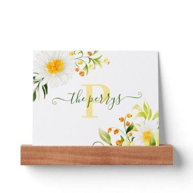 Monogrammed Daisy Picture Ledge