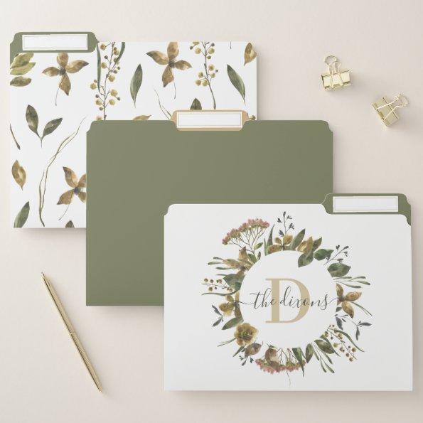 Monogrammed File Folders
