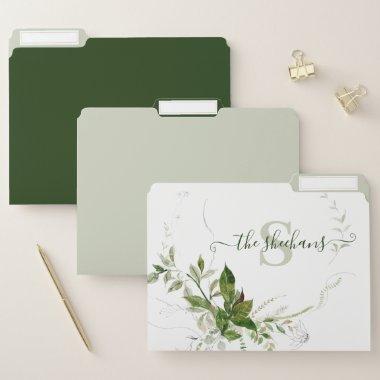 Monogrammed File Folders