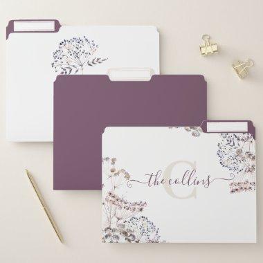 Monogrammed File Folders