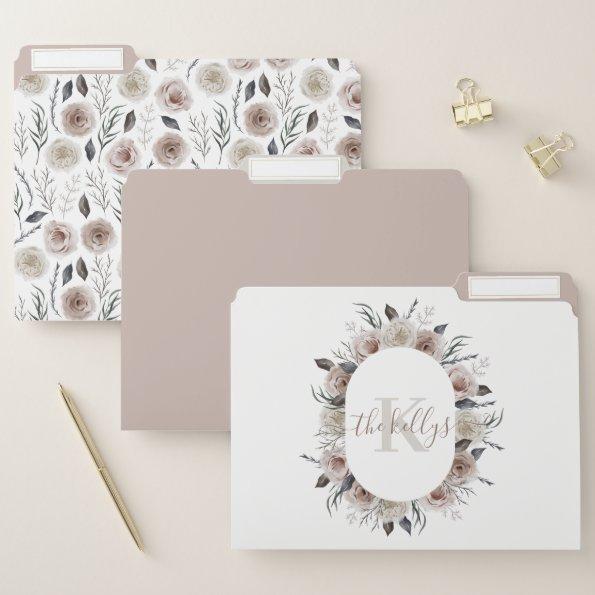 Monogrammed File Folders