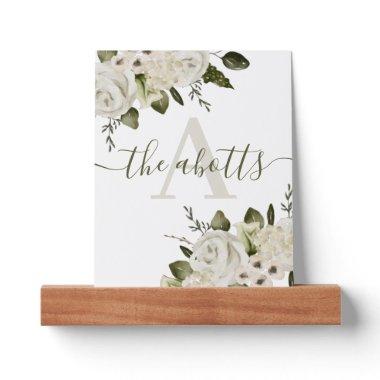 Monogrammed Floral Picture Ledge