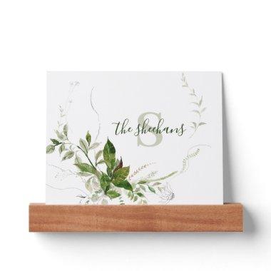 Monogrammed Greenery Picture Ledge