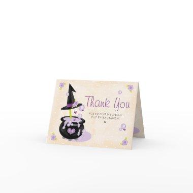 Monogrammed Halloween Witch Cauldron Thank You