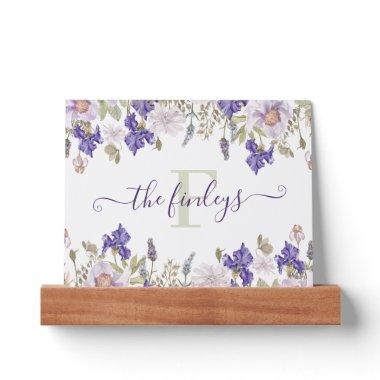 Monogrammed Iris Picture Ledge