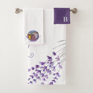 Monogrammed Lavender Towel Set