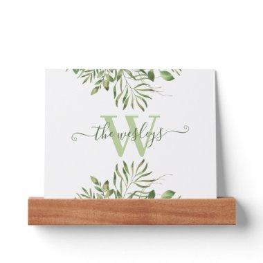 Monogrammed Leaf Picture Ledge