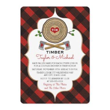 Monogrammed Lumberjack and Jill Wedding Shower