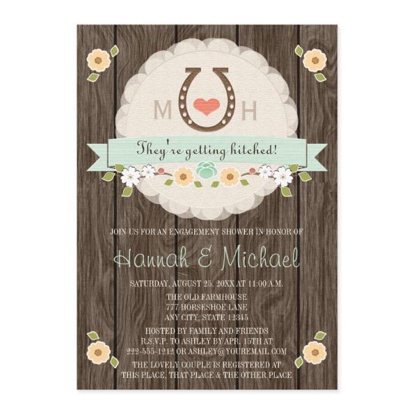 MONOGRAMMED MINT HORSESHOE WESTERN COUPLES SHOWER