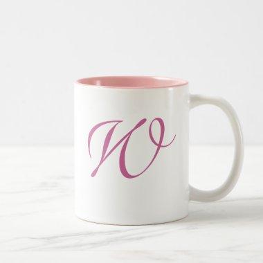 Monogrammed Pink Mug for the Swirls Collection