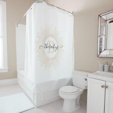 Monogrammed Shower Curtain