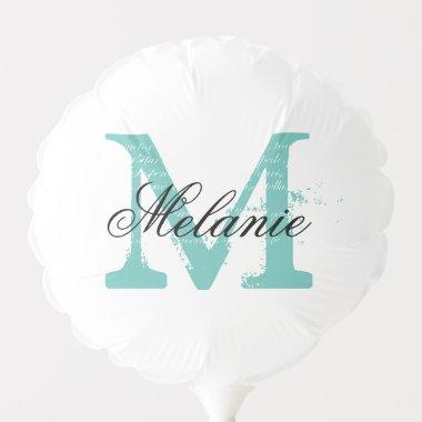 Monogrammed wedding balloons for party decor