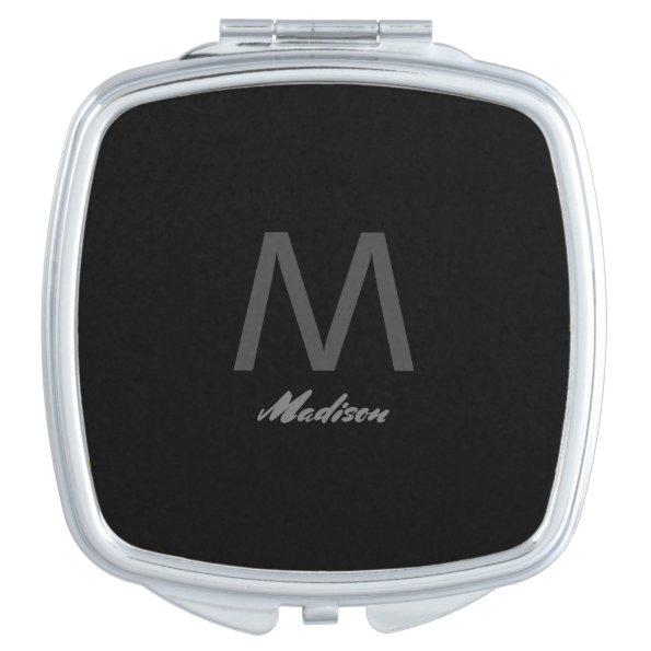 Monograms Bridesmaid Groomsmen Wedding Gift Favor Compact Mirror