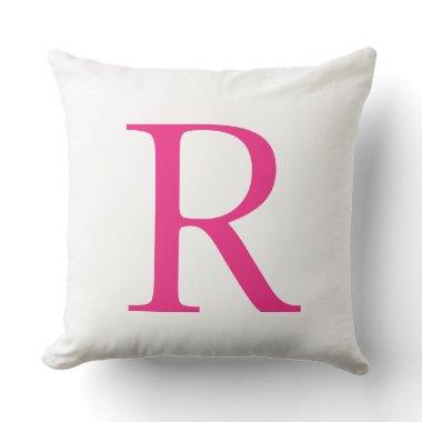 Monograms Name Pink Mother's Day Weddings Gift Outdoor Pillow