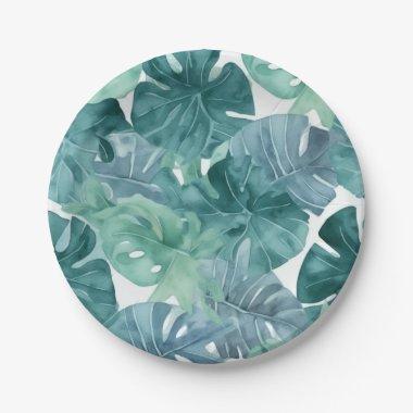 Monstera Leaf Bachelorette  Paper Plates