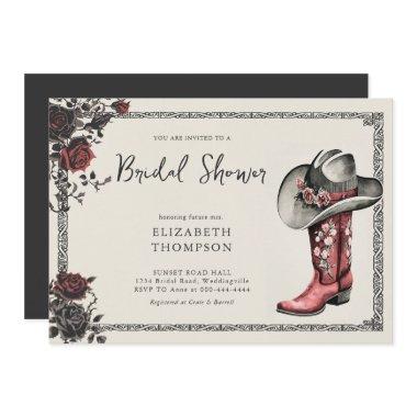 Moody Dark Goth Western Black Roses