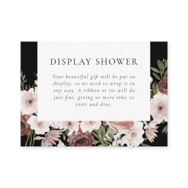 Moody Dusty Rose Floral Bridal Shower Enclosure Invitations