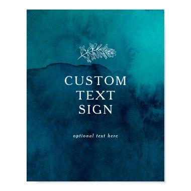 Moody Ocean Watercolor  and Gifts Custom Sign