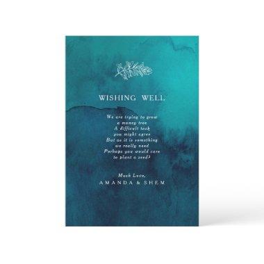 Moody Ocean Watercolor Wedding Wishing Well