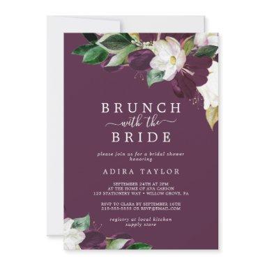 Moody Plum Brunch with the Bride