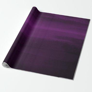 Moody Purple Plum Modern Watercolor Chic Elegant Wrapping Paper