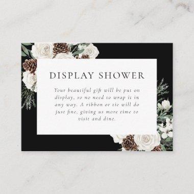 Moody Winter Greenery Bridal Shower Enclosure Invitations