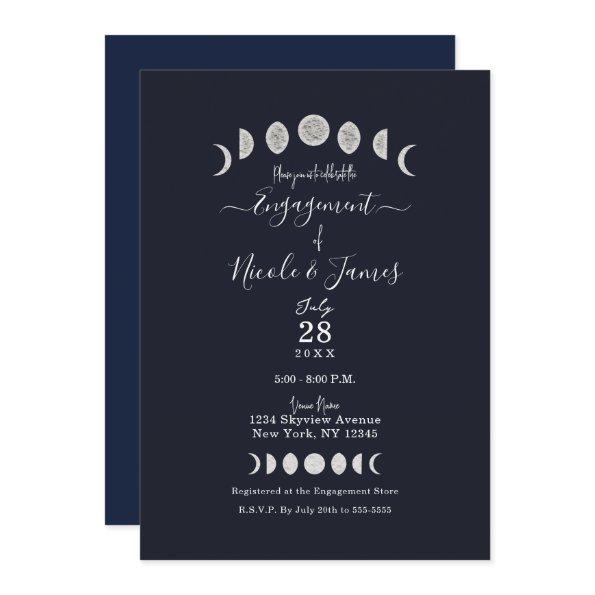Moon Phases Blue Astrology Celestial Engagement I