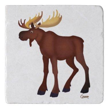 Moose - Marble Trivet