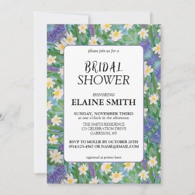 Morning Glory Floral Bridal Shower Invitations