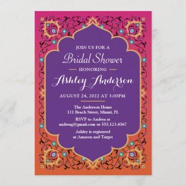 Moroccan Arabian Bridal Shower Invitations
