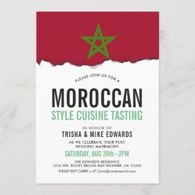Moroccan Cuisine | Party Flag White Invite