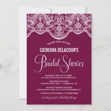 Moroccan Lace Pattern Bridal Shower Invitations
