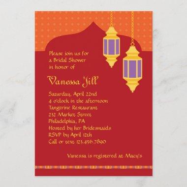 Moroccan Lantern Bridal Shower Invitations