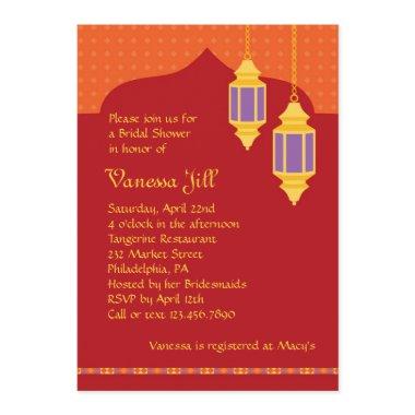 Moroccan Lantern Bridal Shower Invitations