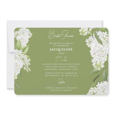 Moss Green White Hydrangeas  II