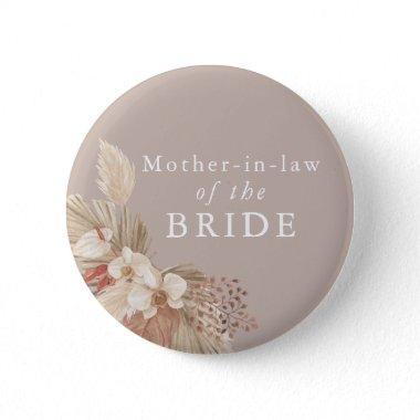 Mother-in-law of the Bride Boho Pampas Grass Button