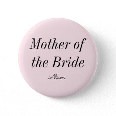 Mother of the Bride Blush Pink Button