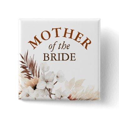 Mother of the Bride - Boho Terracotta White Floral Button