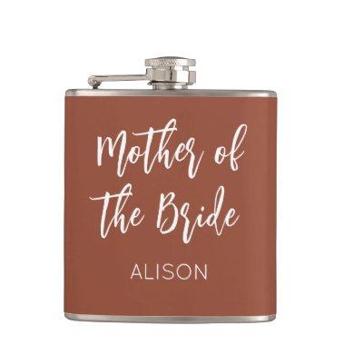 Mother of the Bride Brown Terracotta Wedding Flask